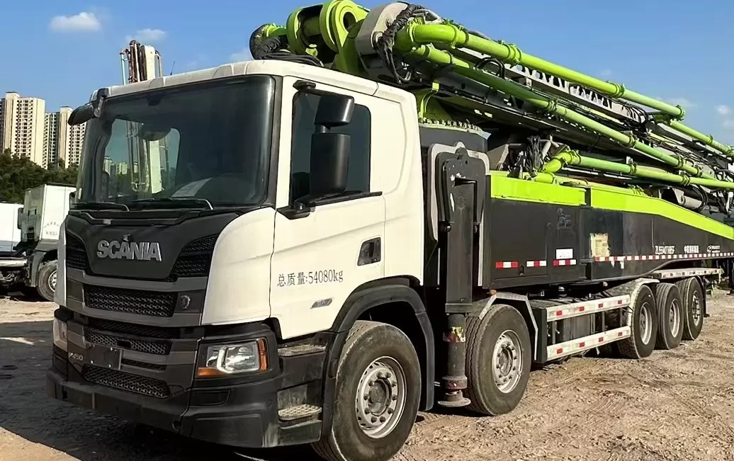 kalite 2021 zoomlion bom pompası kamyona monte beton pompası arabası scania şasi üzerinde 67m