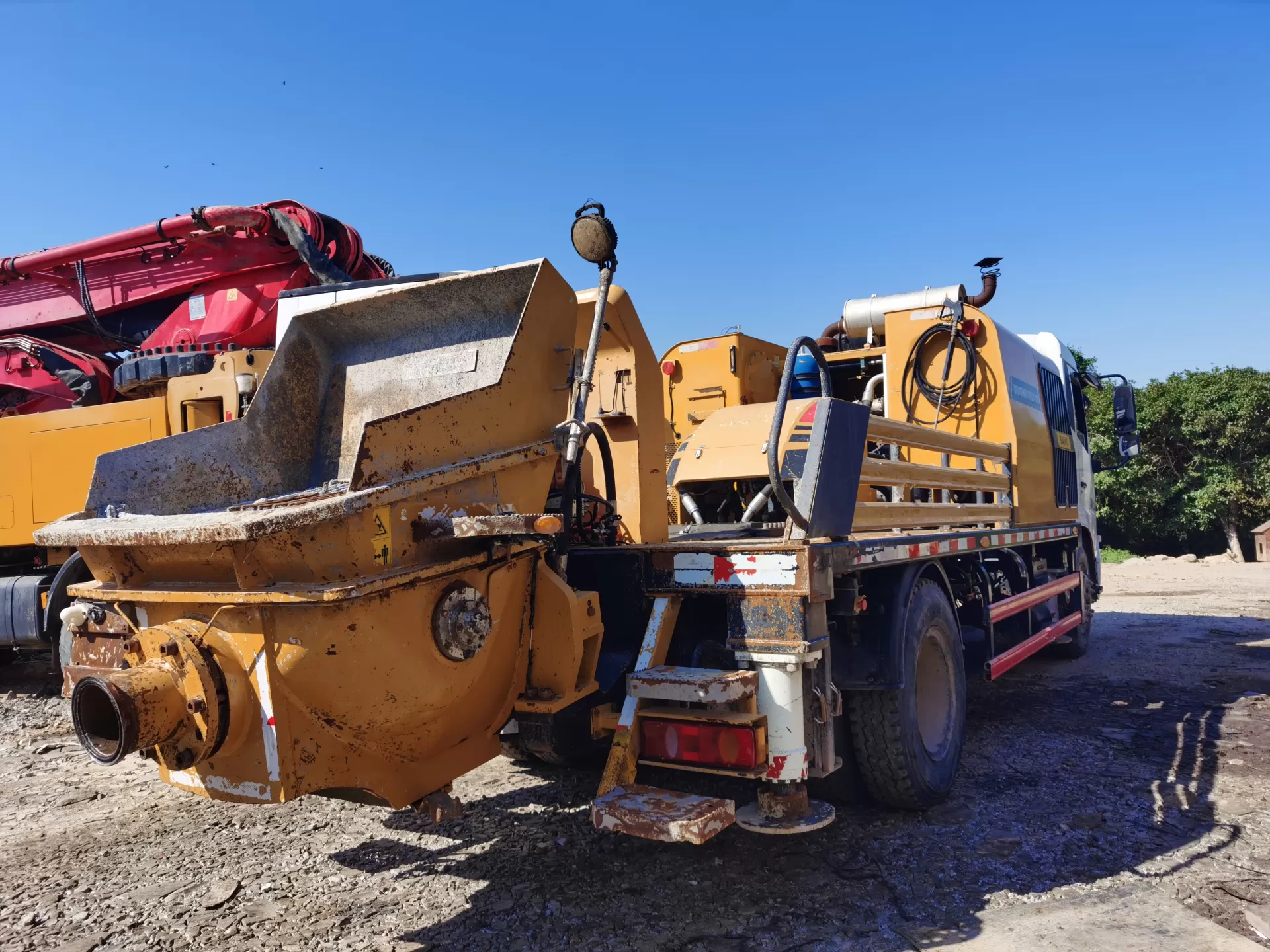 2021 sany city pump mobil kamyona monte beton pompaları i̇nşaat için hat pompası